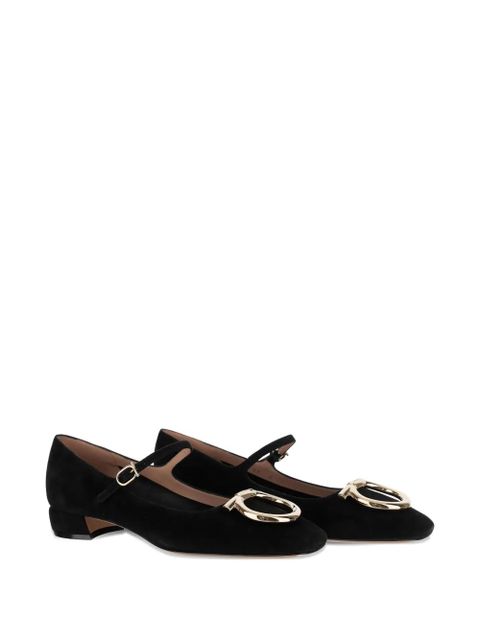 Ferragamo suede Mary Jane ballet flats - Black - zdjęcie produktu nr 2