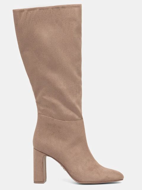 Steve Madden kozaki Speedway damskie kolor beżowy na słupku 11003284