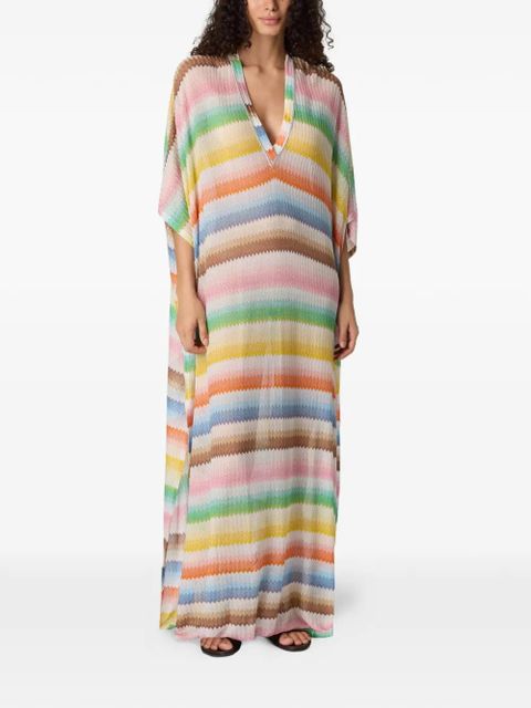 Missoni V-neck zigzag-motif cover-up - Neutrals - zdjęcie produktu nr 2
