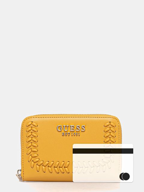 Guess portfel TATUM damski kolor żółty SWNG96 67140