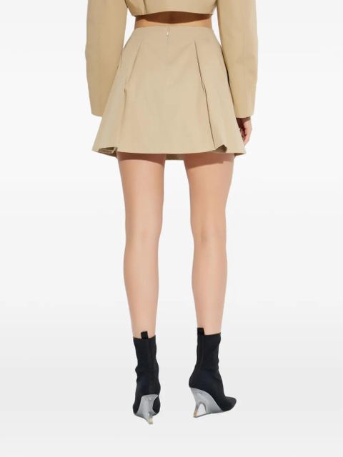 Balmain chain-embellished A-line skirt - Neutrals
