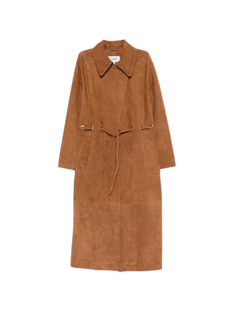 Ba&Sh tie-waist leather coat - Brown - zdjęcie produktu nr 1