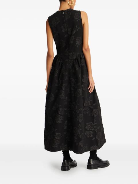 ROTATE BIRGER CHRISTENSEN floral-jacquard midi dress - Black - zdjęcie produktu nr 2