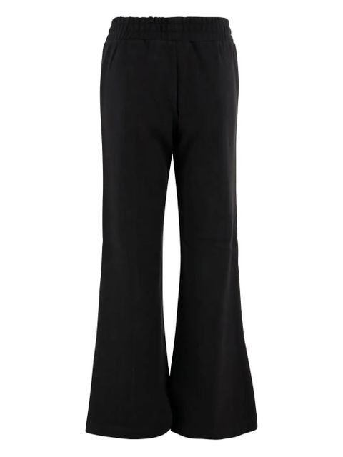 PINKO logo-embroidered flared trousers - Black