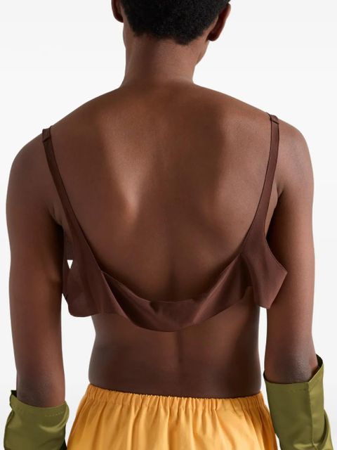 Prada crepe de chine top - Brown