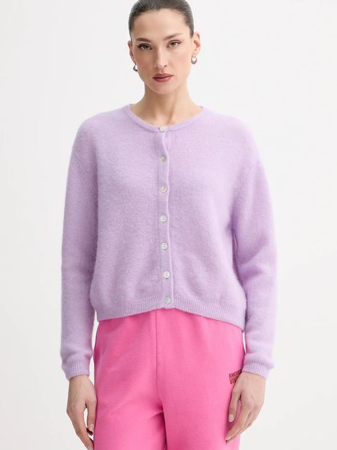 American Vintage kardigan z domieszką wełny GILET ML COL ROND - zdjęcie produktu nr 1