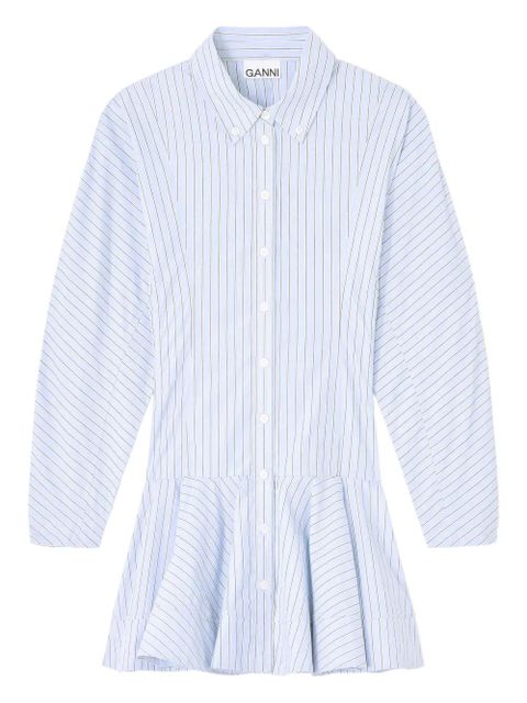 GANNI striped mini shirt dress - Blue - zdjęcie produktu nr 1