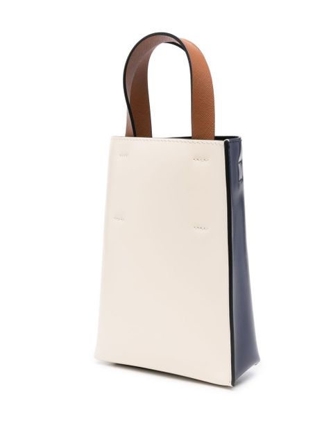 Marni Museo Nano leather tote bag - Blue