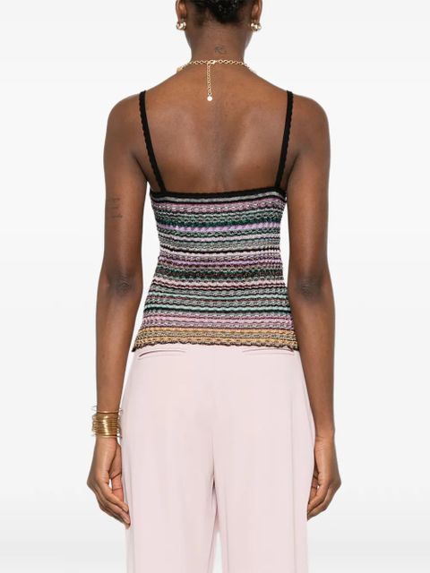 Missoni striped wrap tank top - Purple