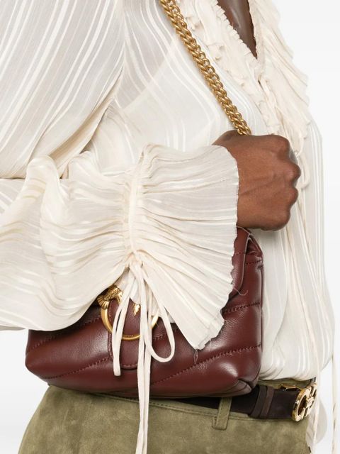 PINKO ruffled-neck blouse - Neutrals