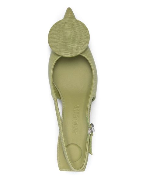 Jacquemus 40mm The Low Duelo slingback pumps - Green