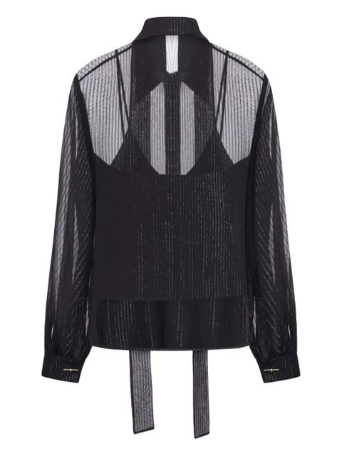 Max Mara striped silk chiffon shirt - Black - zdjęcie produktu nr 2