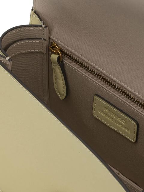 PINKO mini Love leather satchel bag - Green