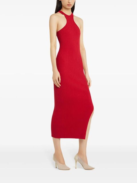 Courrèges scuba midi dress - Red