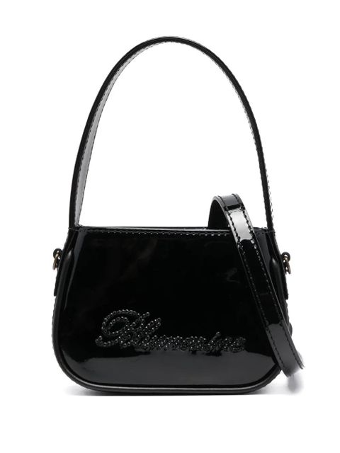 Blumarine crystal-embellished logo mini bag - Black - zdjęcie produktu nr 1