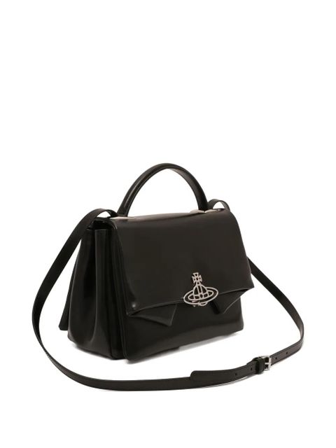 Vivienne Westwood orb-embellished flap bag - Black