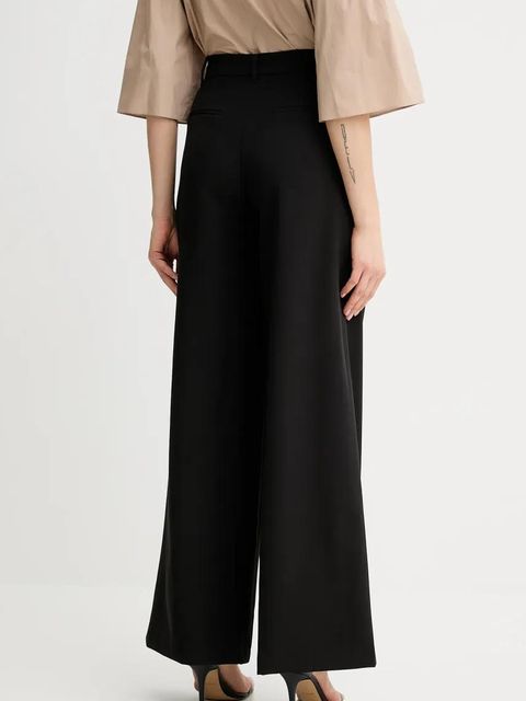 Guess spodnie ANDREE damskie kolor czarny proste high waist W5GB02 WH9Y2