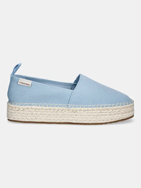 Calvin Klein Jeans espadryle PLATFORM ESPADRILLE ML CS kolor niebieski na platformie YW0YW01871 - zdjęcie produktu nr 2