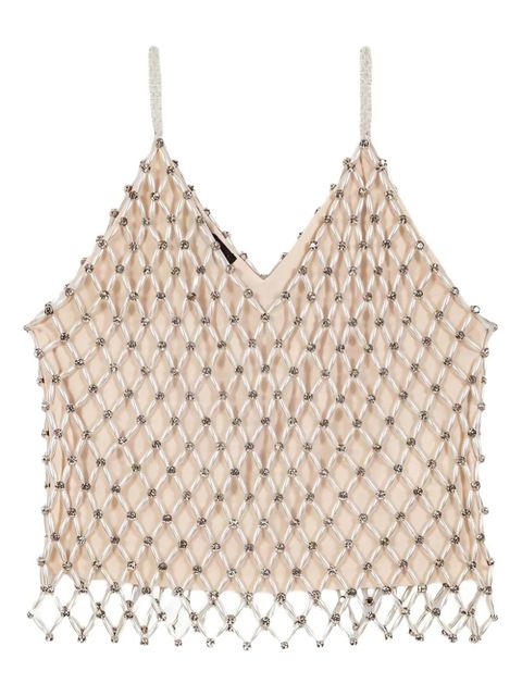 Maje beaded V-neck top - Neutrals - zdjęcie produktu nr 2