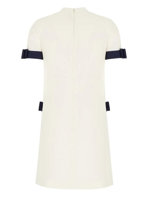 Valentino Garavani bow-detail short-sleeve mini dress - White - zdjęcie produktu nr 2