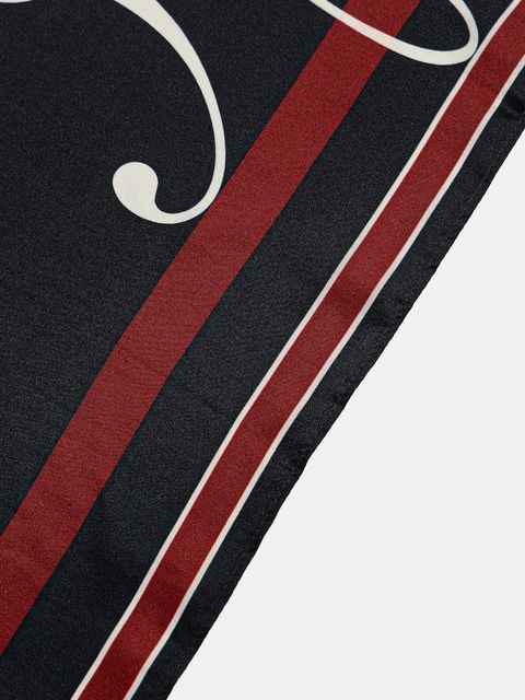 Tommy Hilfiger apaszka jedwabna damska kolor granatowy wzorzysta AW0AW17967