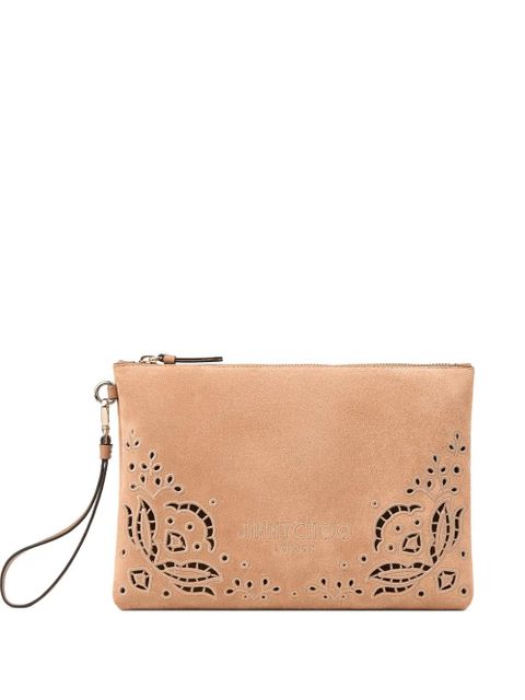 Jimmy Choo zip flat clutch bag - Neutrals - zdjęcie produktu nr 1