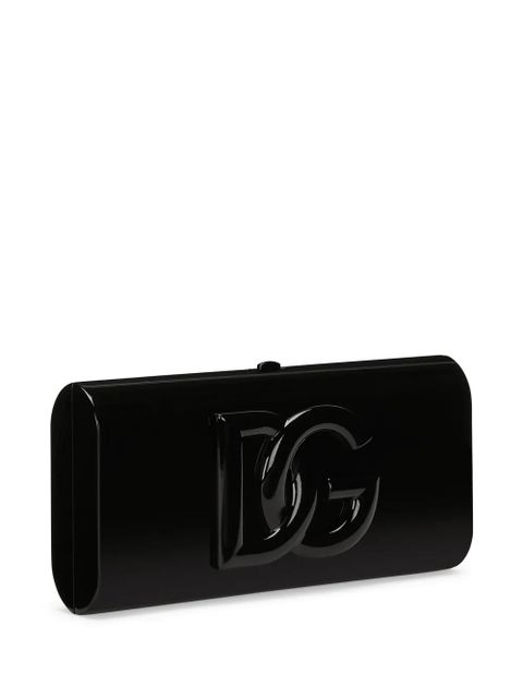 Dolce & Gabbana DG logo-appliqué clutch - Black