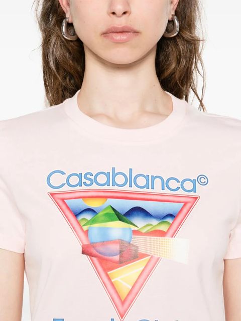Casablanca Tennis Club graphic-print t-shirt - Pink