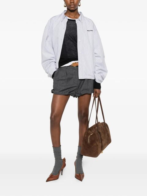 Miu Miu button-up bomber jacket - Grey