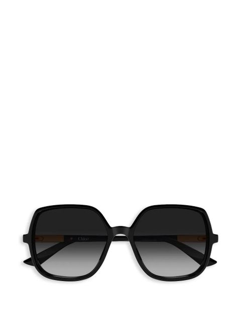 Chloé Eyewear oversized geometric-frame sunglasses - Black - zdjęcie produktu nr 1