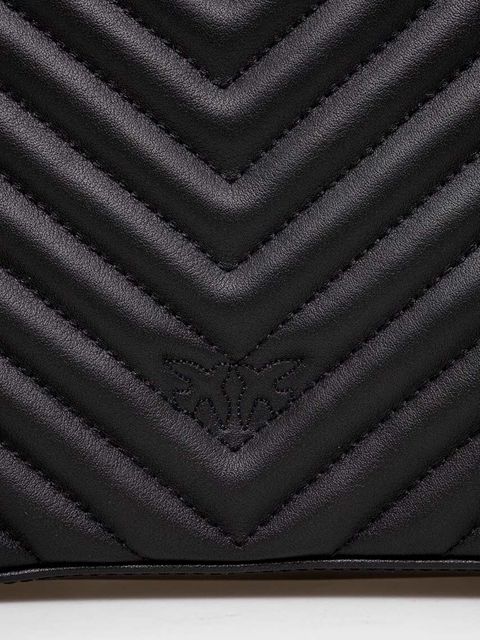 Pinko plecak skórzany damski kolor czarny mały z aplikacją 102530.A1J2