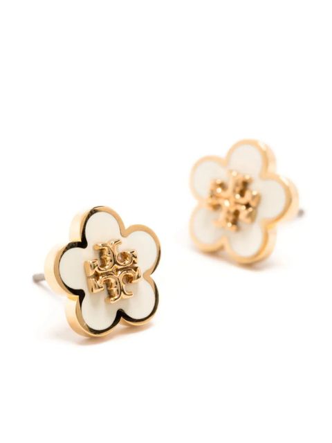 Tory Burch Kira Enamel Flower stud earrings - Gold - zdjęcie produktu nr 2