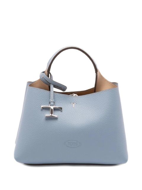 Tod's 'T'-charm leather tote bag - Blue - zdjęcie produktu nr 1