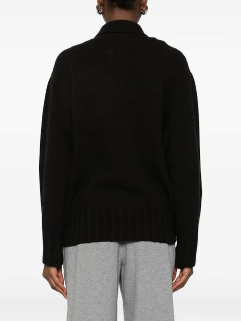 The Attico collared embroidered cardigan - Brown