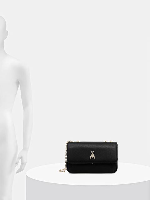 Patrizia Pepe torebka skórzana kolor czarny 8B0228 L001