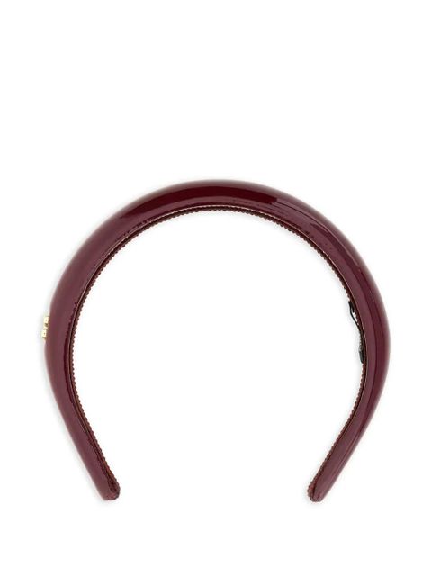 Miu Miu patent leather hair band - Red - zdjęcie produktu nr 1