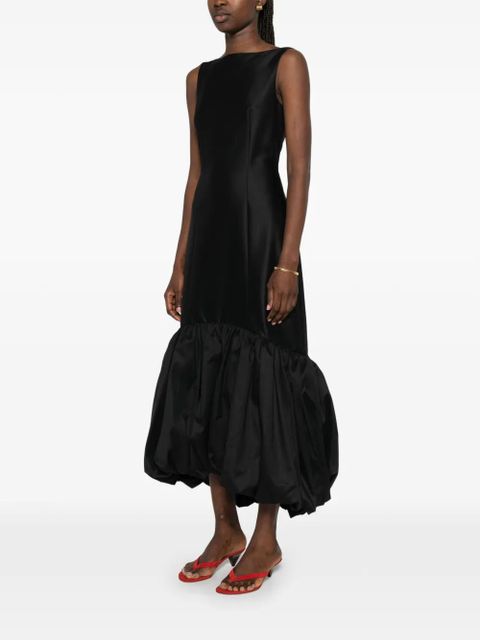 Róhe bubble-hem scoop-back midi dress - Black
