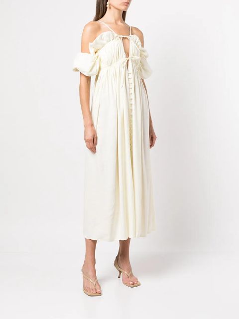 Cult Gaia Starla off-shoulder dress - White
