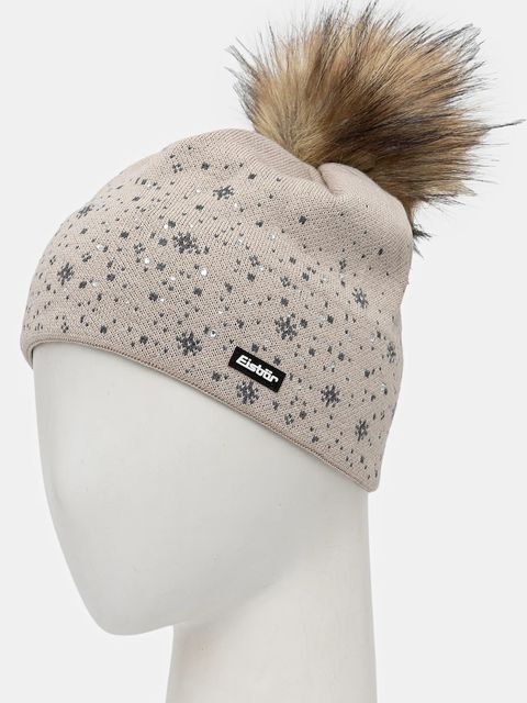 Eisbar czapka z dodatkiem wełny Rana Lux Crystal MÜ kolor beżowy E30639