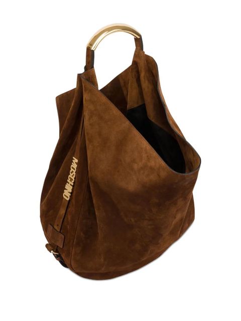 Moschino Handle Me leather shoulder bag - Brown