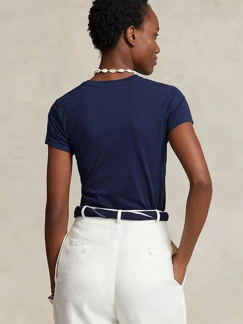 Polo Ralph Lauren t-shirt bawełniany kolor granatowy 211898698