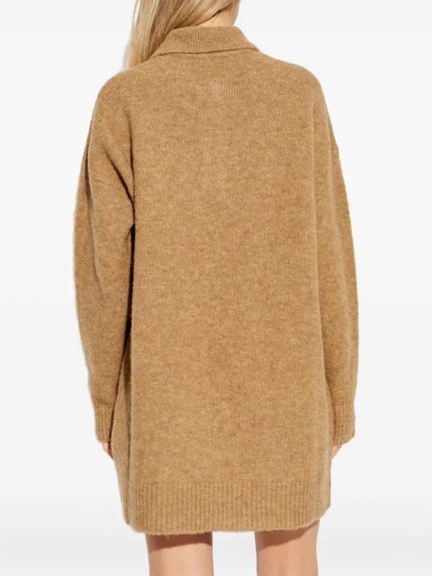 AMI Paris Buttoned collared dress - Brown