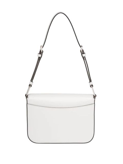 Prada brushed leather shoulder bag - White