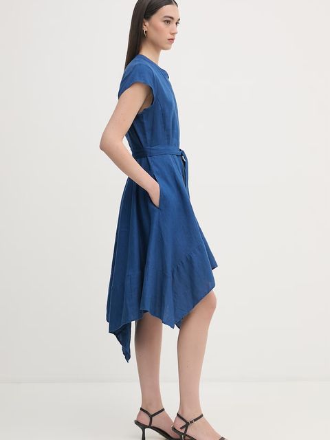 DKNY sukienka letnia lniana - zdjęcie produktu nr 1