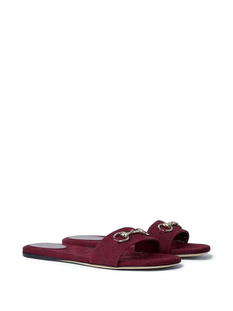Gucci Horsebit logo slides - Red - zdjęcie produktu nr 2