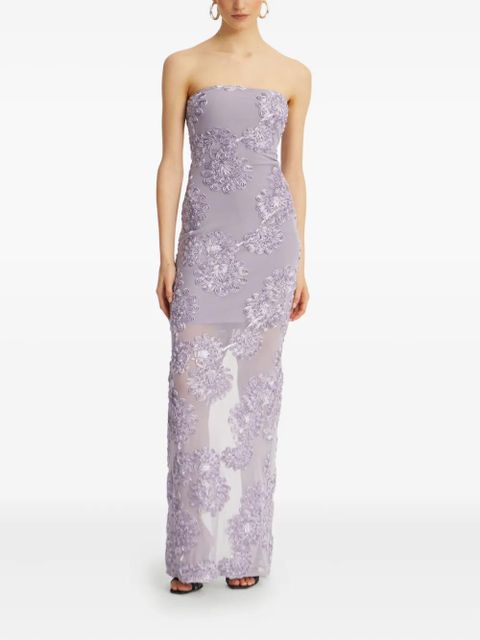 ROTATE BIRGER CHRISTENSEN floral-mesh maxi dress - Purple - zdjęcie produktu nr 2