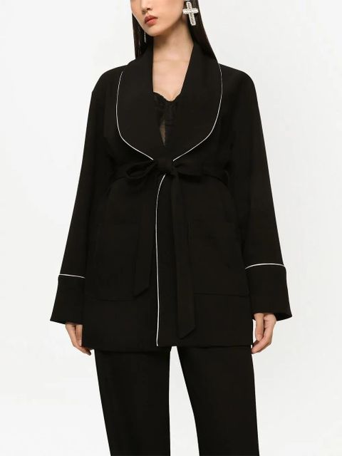Dolce & Gabbana KIM DOLCE&GABBANA belted pajama shirt - Black