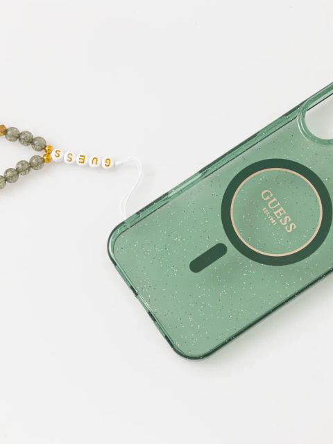 Guess etui na telefon iPhone 16 Plus 6.7 kolor zielony GUHMP16MHGCRELSA