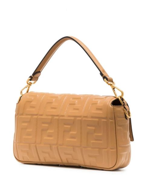 FENDI logo-embossed Baguette shoulder bag - Neutrals