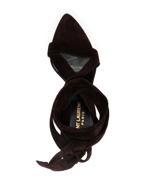 Saint Laurent Deva 105 leather sandals - Brown